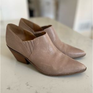 Lucky Brand Leather Slip On Ankle Boot